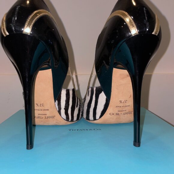 JIMMY CHOO 'Viper' Zebra Print Calf Hair Stilettos - Picture 4 of 7